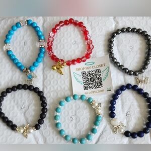 Semiprecious Stones Colorful Beaded Bracelets Sold Separetely to Benefit Charity